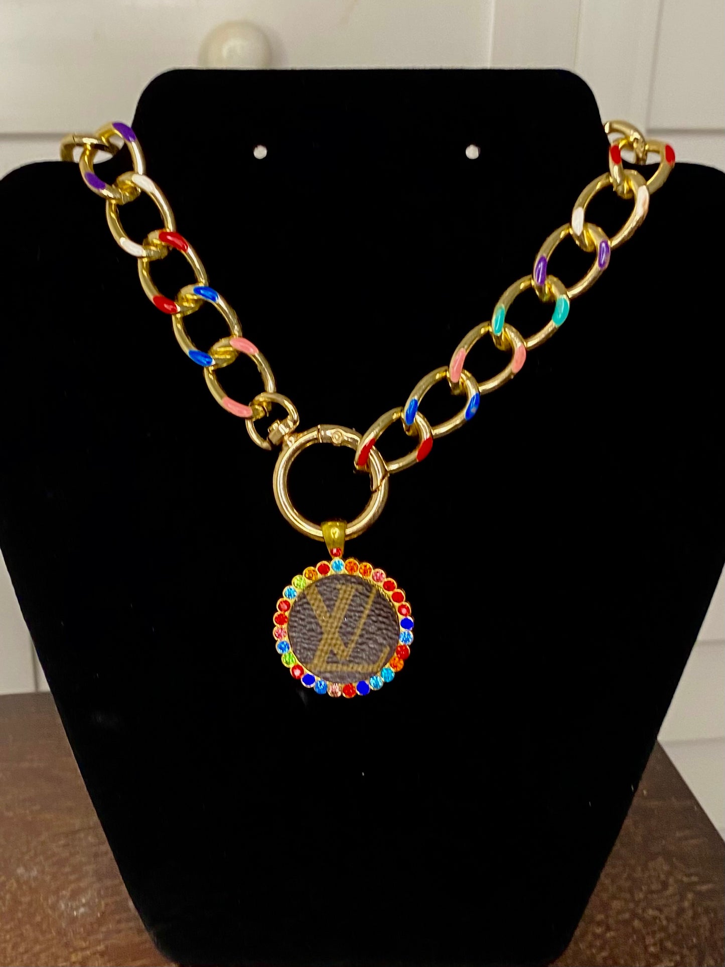 Handmade Designer Upcycled Large Chain Necklace