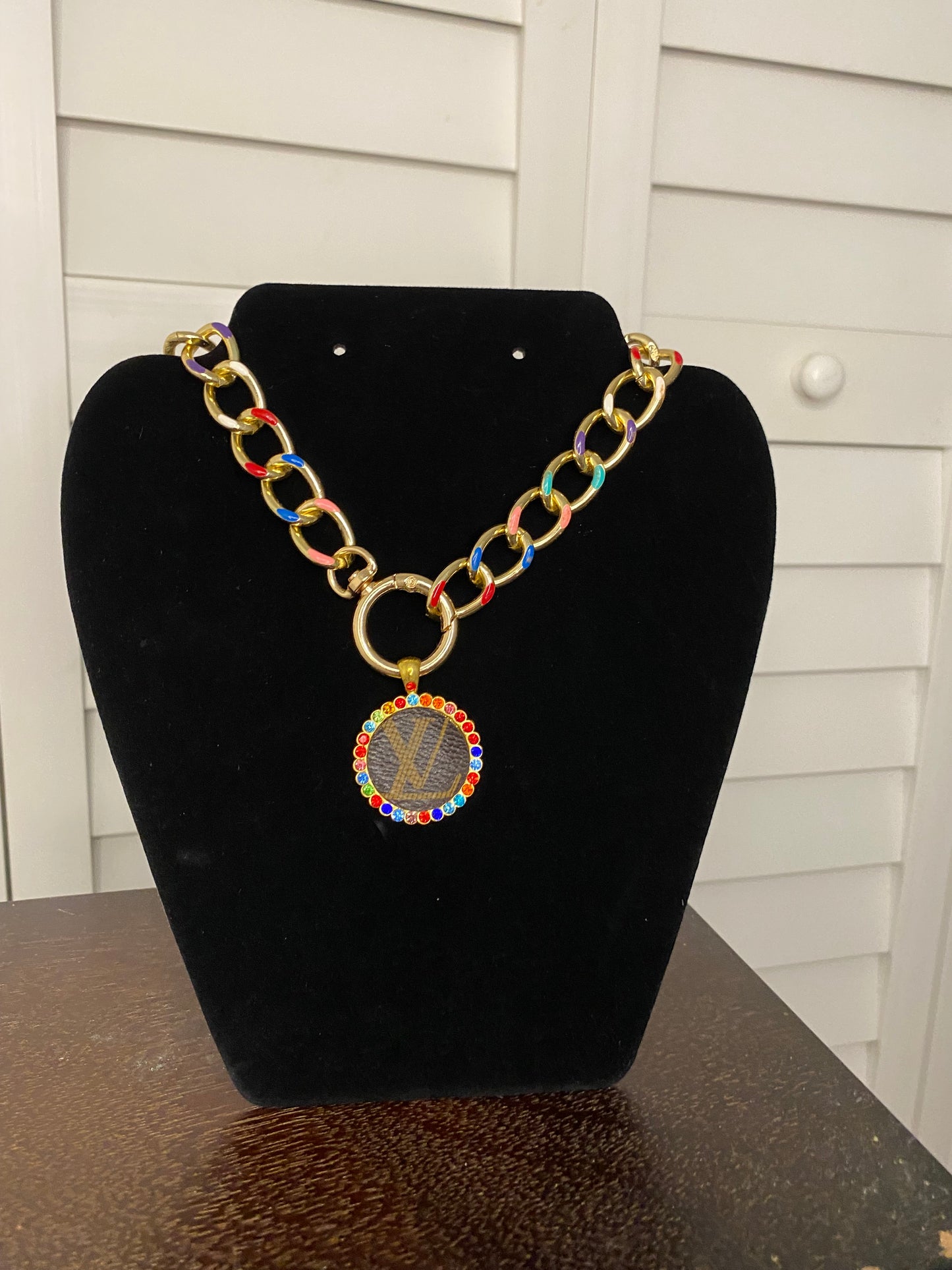 Handmade Designer Upcycled Large Chain Necklace