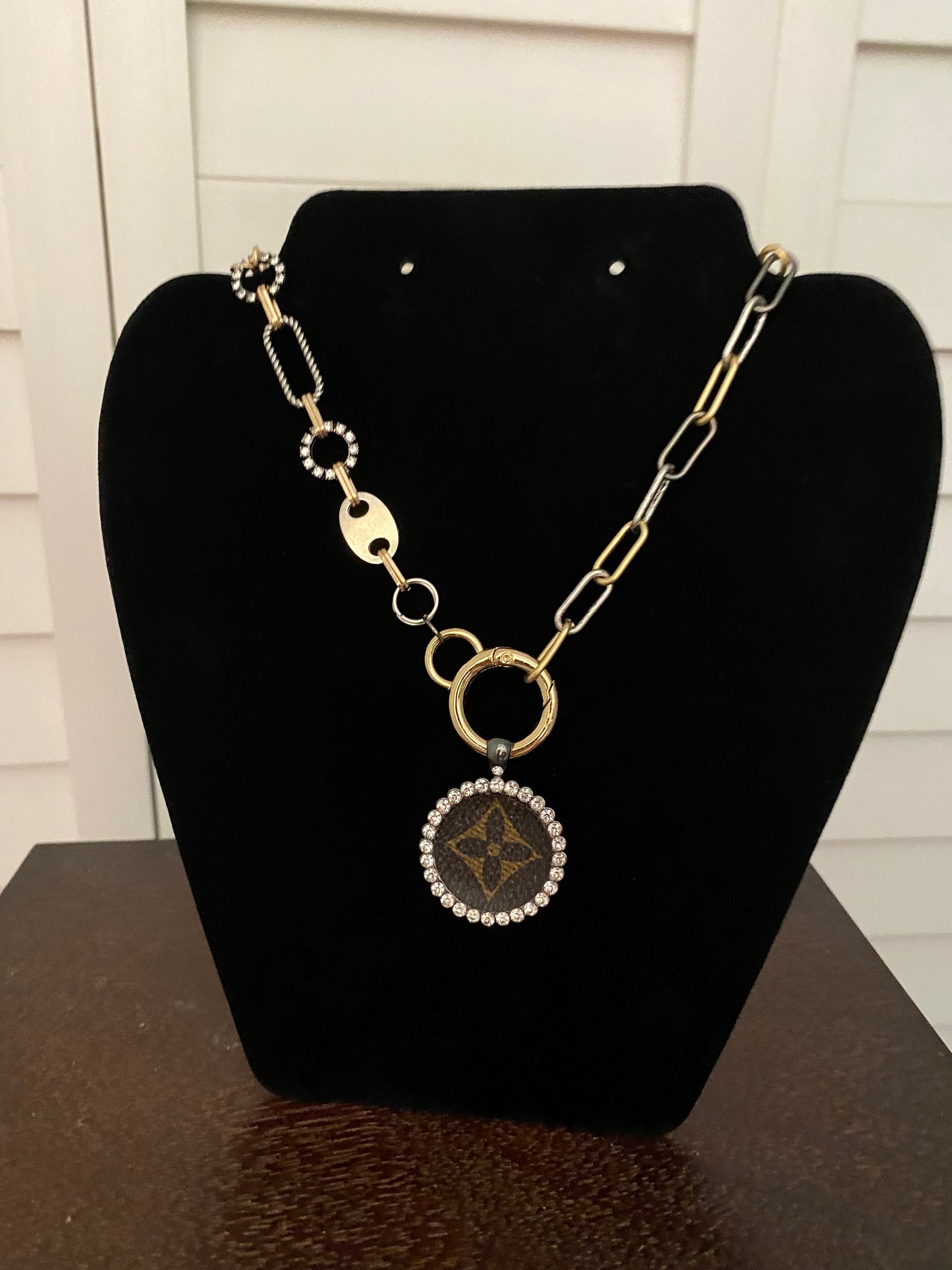Silver & Gold Handmade Designer Upcycled Necklace